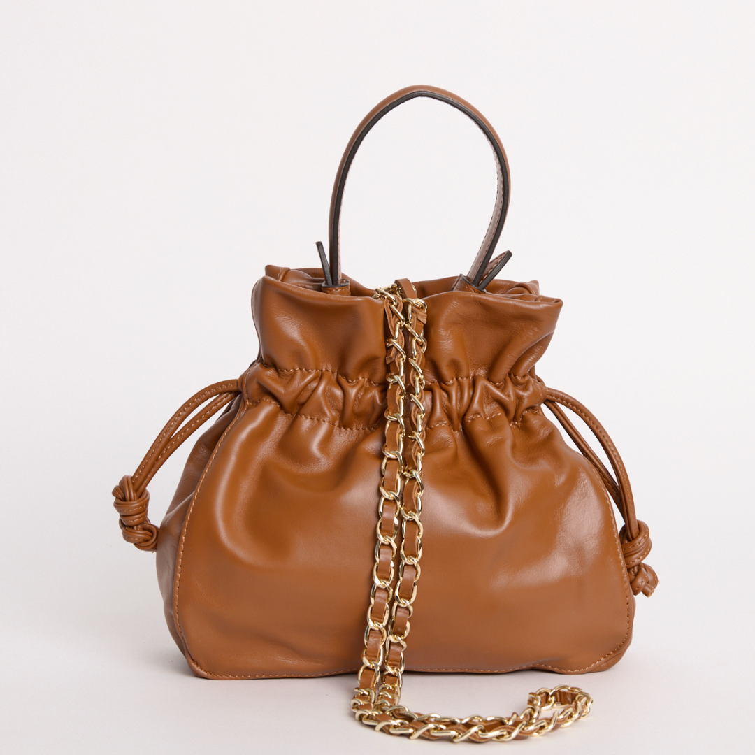 Lucia Tan Top Handle Pouch VESTIRSI