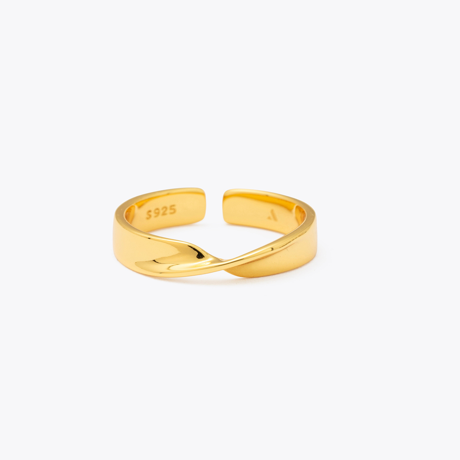 18K Gold Vermeil Single Twist Ring - VESTIRSI