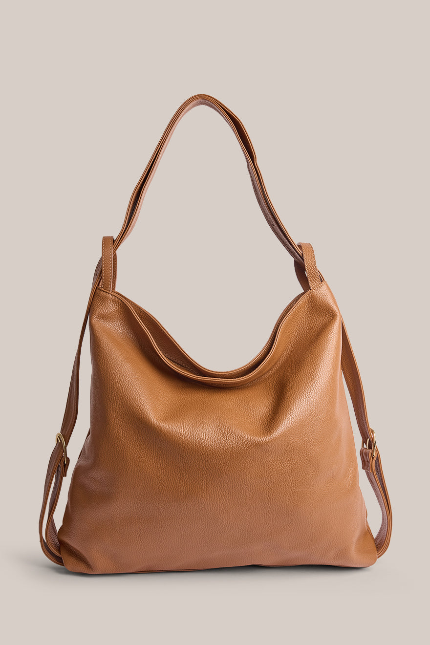 Bella XL Tan 3-in-1 Convertible Backpack Crossbody Tote Bag – VESTIRSI
