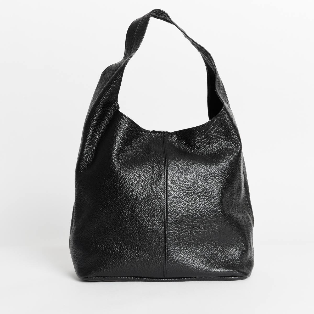 Black leather hobo online bag