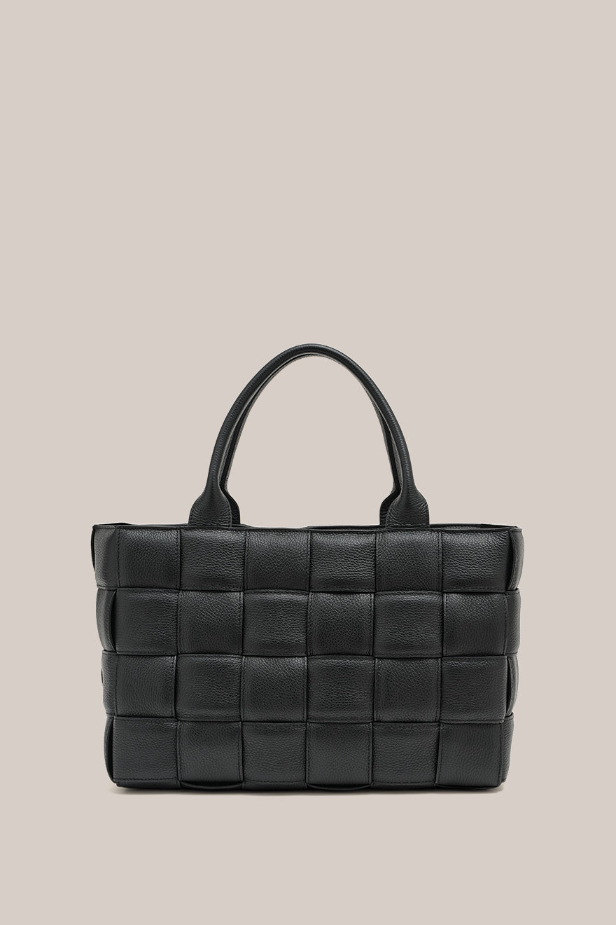 Margot XL Black Woven Tote VESTIRSI