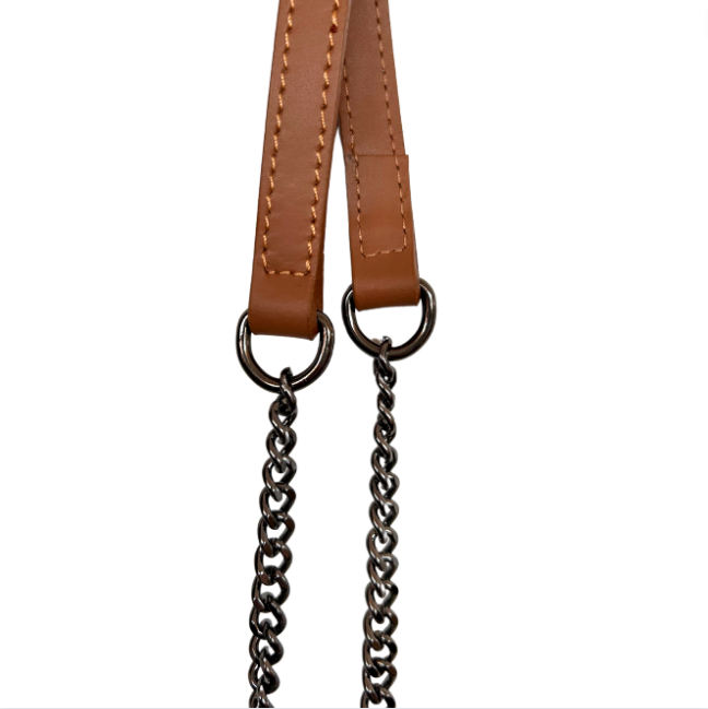 Chain and outlet leather purse strap