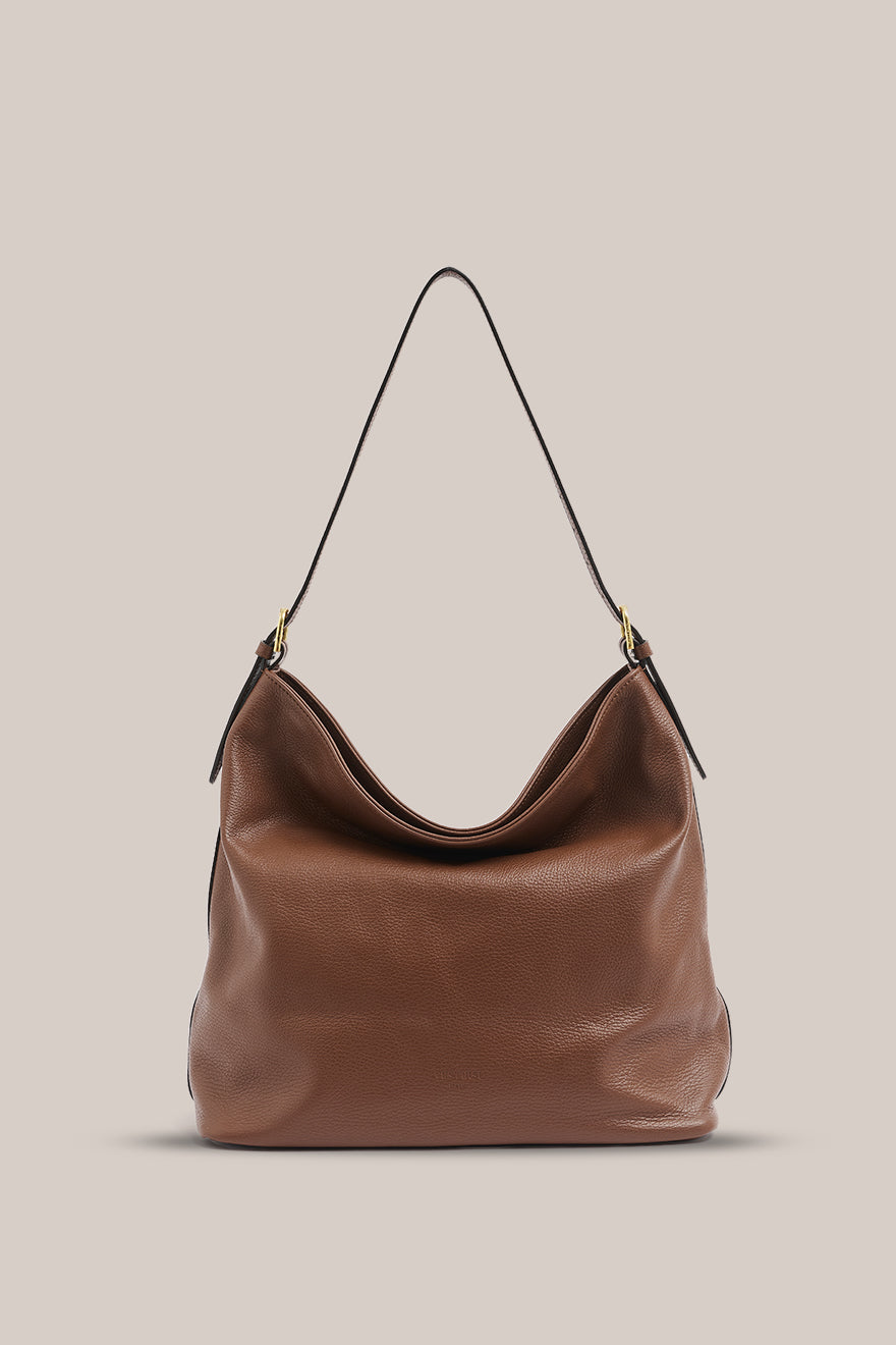 Serena Mocha Leather Hobo Bag – VESTIRSI