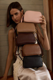 Vera Pale Pink Camera Crossbody Bag