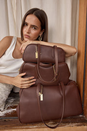 Vera Mahogany Baguette Bag