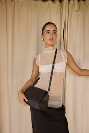 Celeste Black Clutch Crossbody Bag