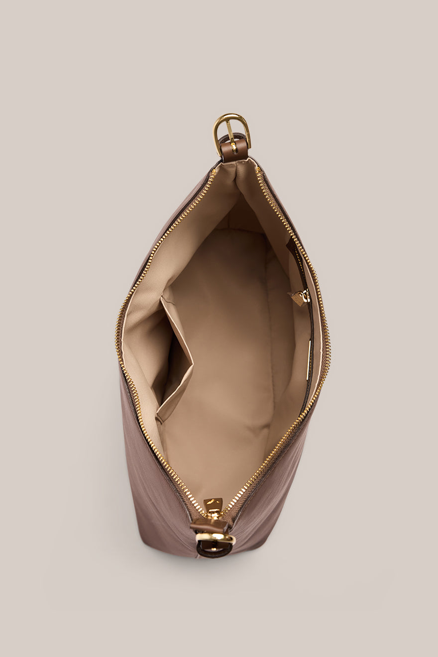 Harper Large Chocolate Leather Hobo