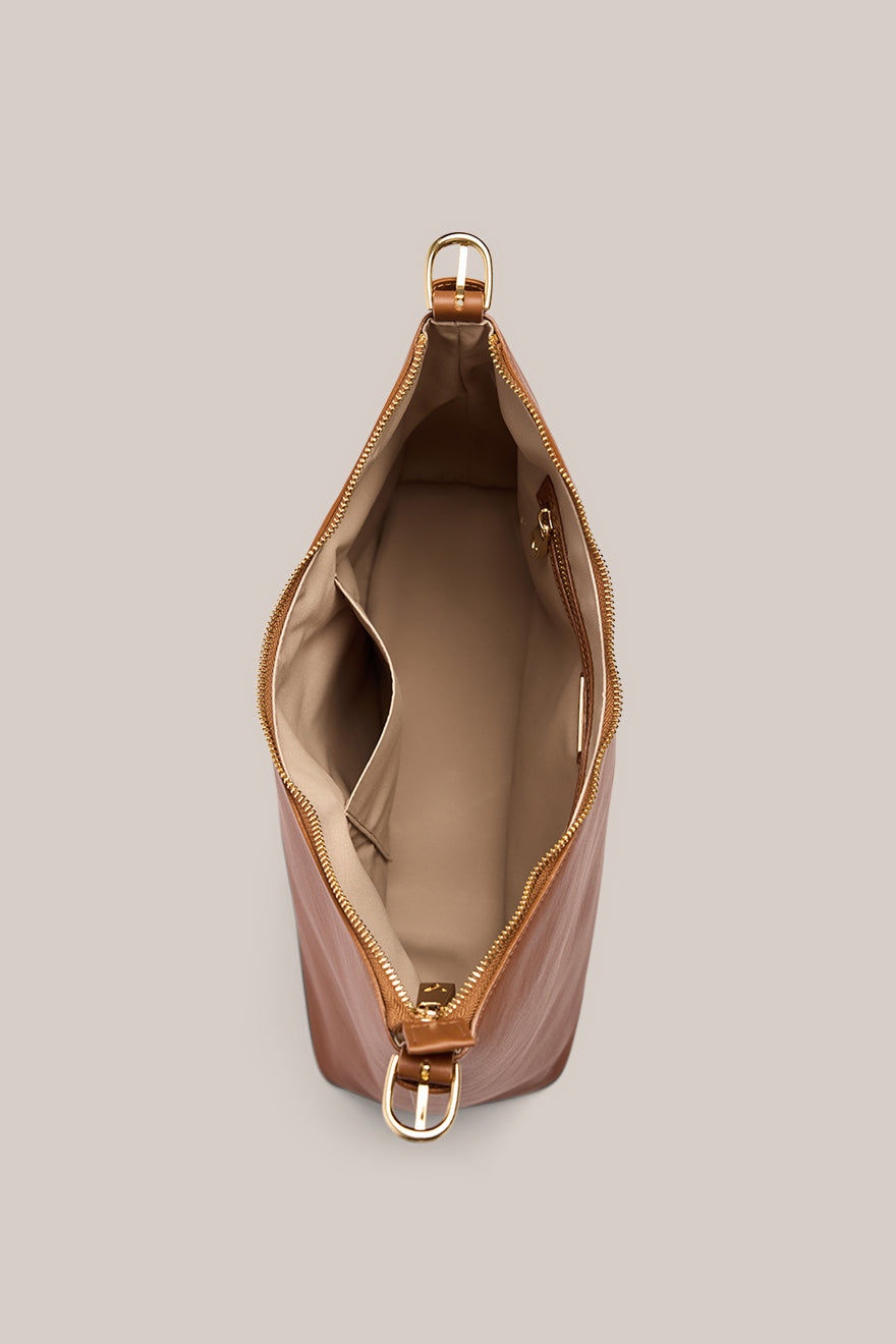 Harper Large Tan Leather Hobo