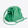 Olivia Green Leather Drawstring Pouch - VESTIRSI