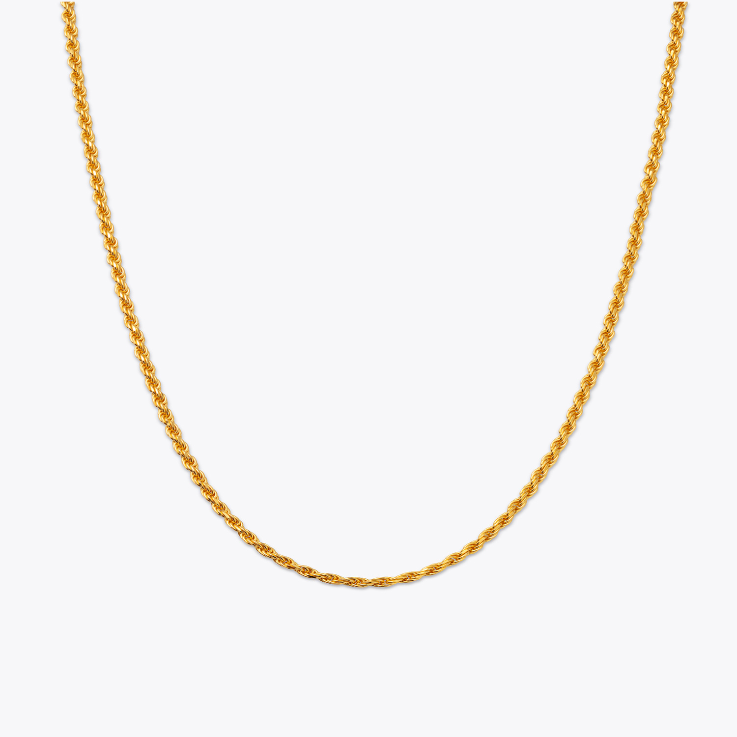 18K Gold Vermeil Fine Twist Necklace - VESTIRSI