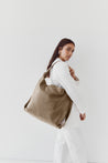 Bella XL Taupe 2-in-1 Convertible Backpack Tote - VESTIRSI