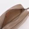 VESTIRSI Italian Pebbled leather nicola Taupe crossbody bag