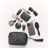 VESTIRSI Vanessa crossbody Camera bag Italian pebbled leather - BLACK - what fits inside