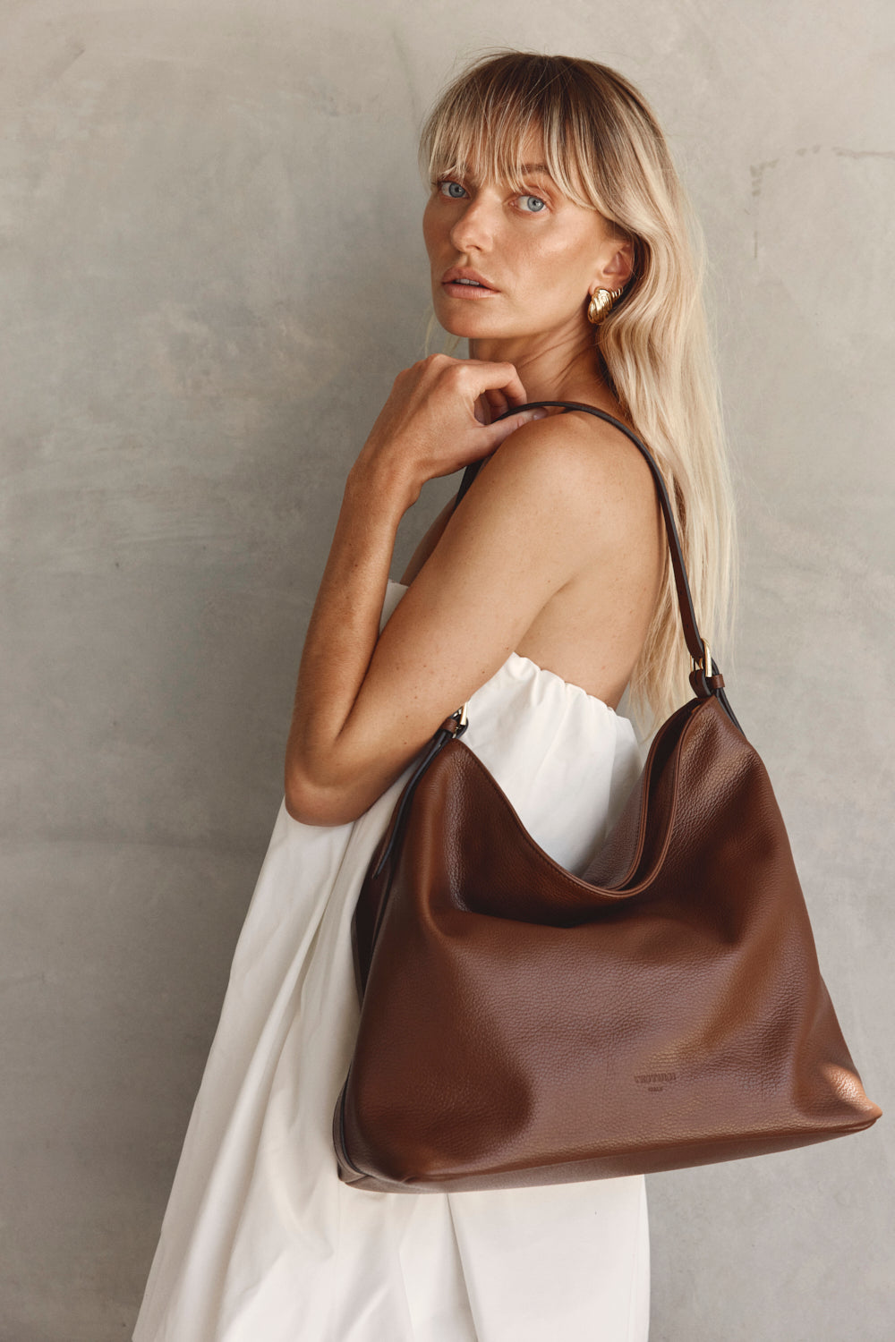 Slouchy Hobo Leather Wallet Slouch Bag Cool Hobo Bags Brown