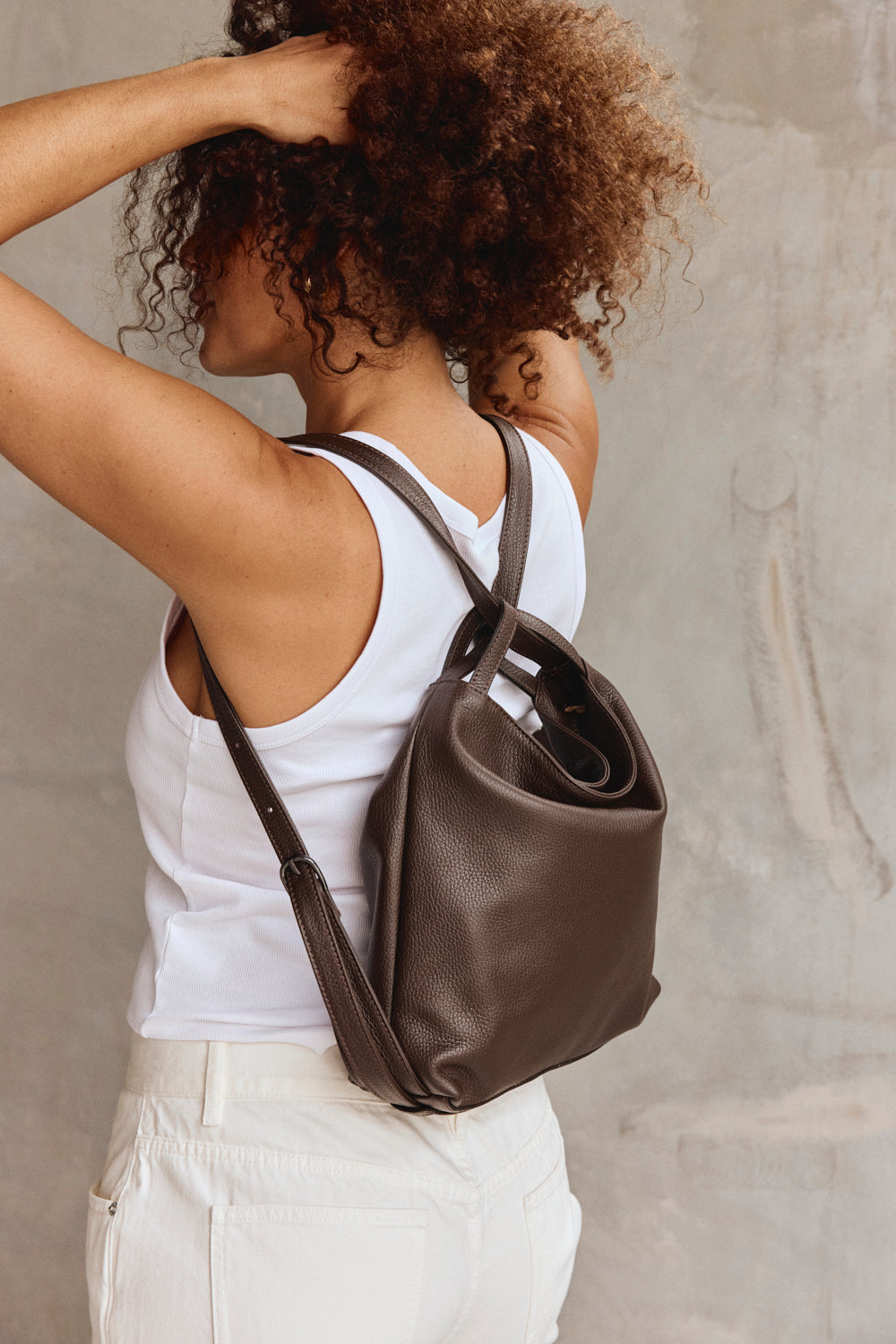 Bella Mini Dark Chocolate 3-in-1 Convertible Backpack Tote Crossbody Bag – VESTIRSI Bella Mini Dark Chocolate 3-in-1 Convertible Backpack Tote Crossbody Bag – VESTIRSI