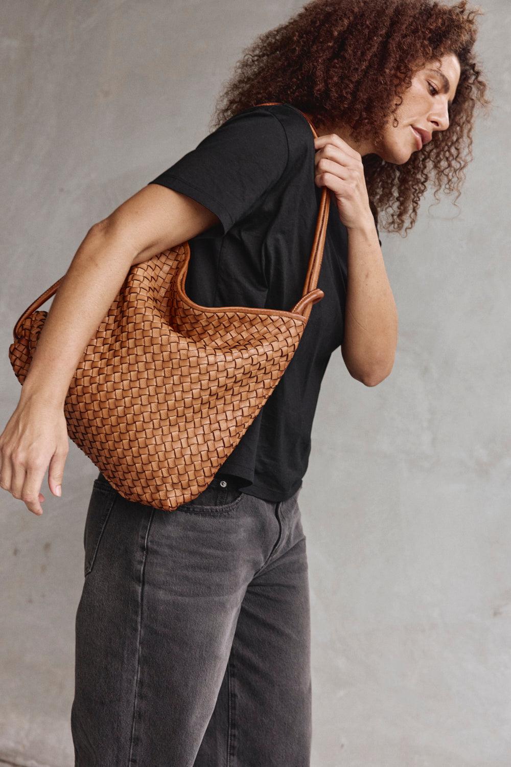 Woven Bella Tan 2-in-1 Convertible Backpack Tote - Slightly Imperfect