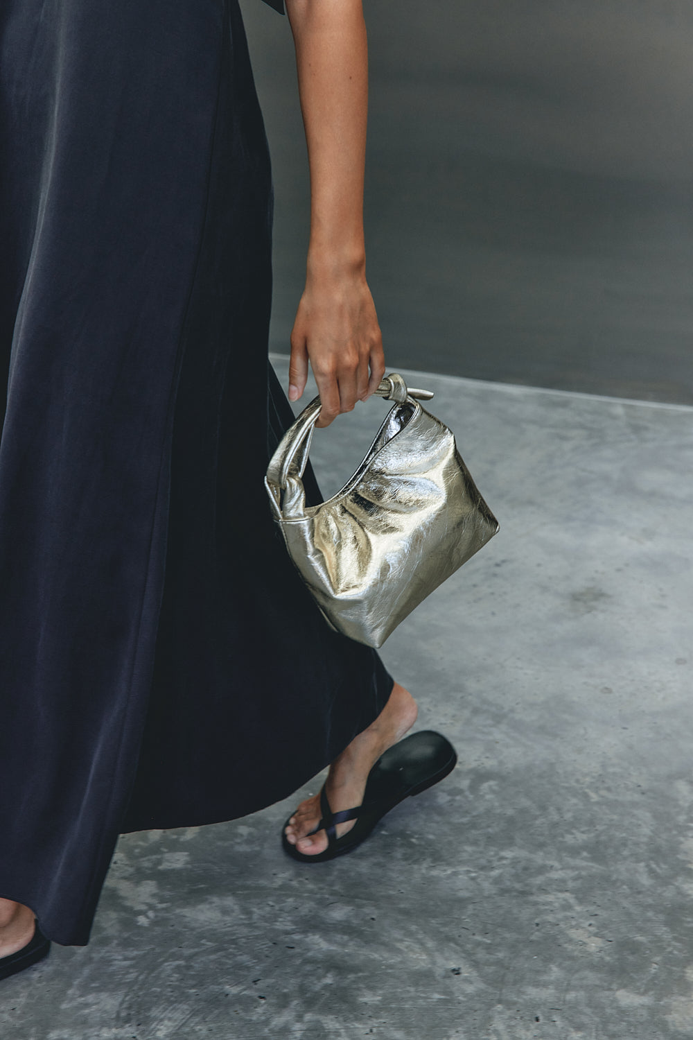 Jess Gold Leather Pouch