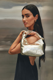 Jess Gold Leather Pouch