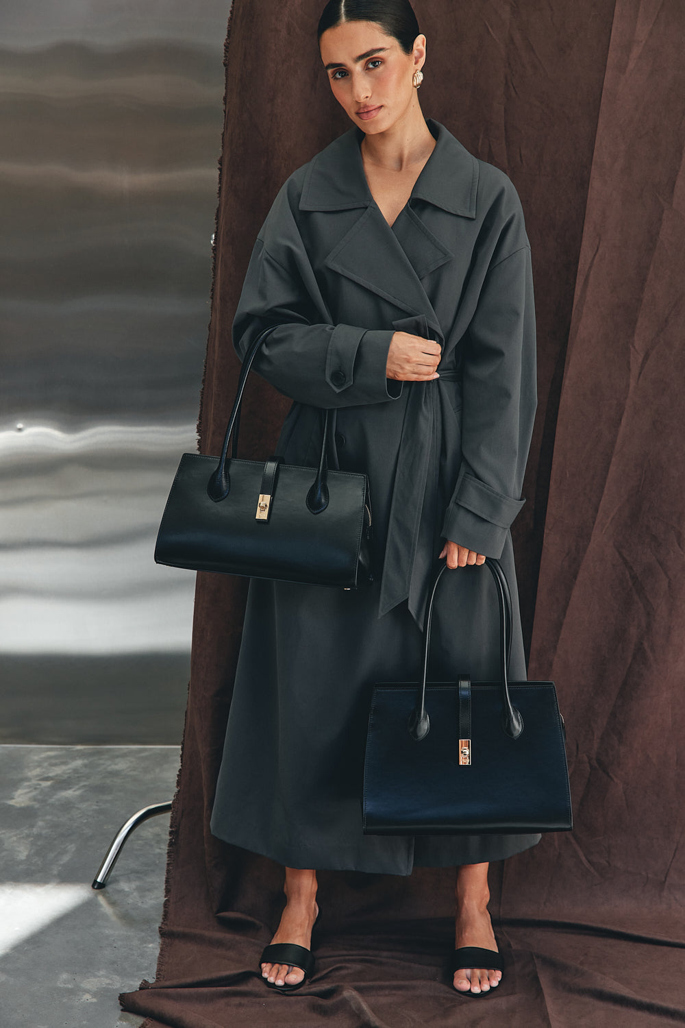 Ava Structured Leather Tote