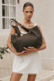 Romy Resort Shopper Tote Dark Chocolate