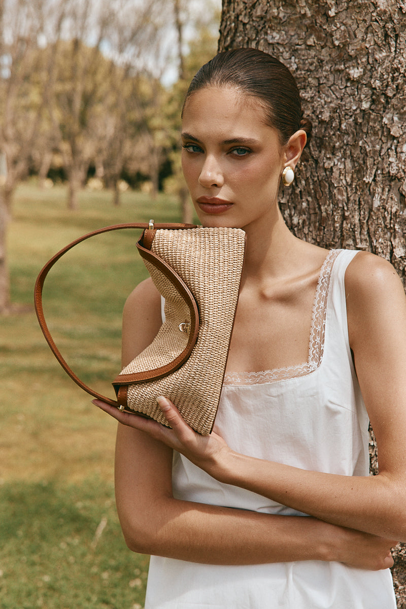 Sloane Resort Top Handle Crossbody Tan