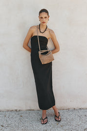 Jess Mini Suede Pouch Brown