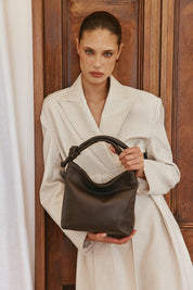 Jess Leather Pouch Dark Chocolate
