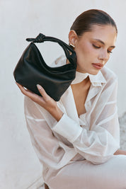 Jess Mini Leather Pouch Black