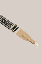 VESTIRSI Woven Strap - Latte Pebbled Leather (Gold)