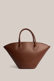 Jamie Chocolate Leather Tote