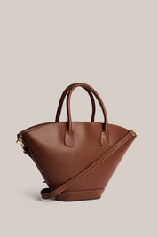 Jamie Chocolate Leather Tote