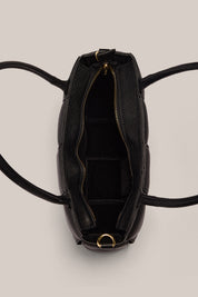 Margot Black Woven Baguette