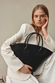 Jamie Black Leather Tote