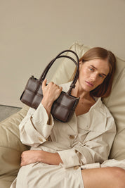 Margot Dark Chocolate Woven Baguette