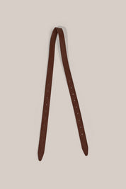 Pebbled Leather Crossbody Strap Mocha