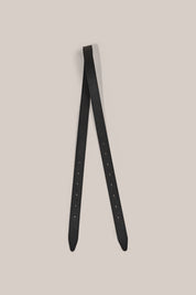 Pebbled Leather Crossbody Strap Black