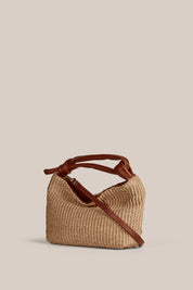 Jess Mini Tan Raffia Pouch