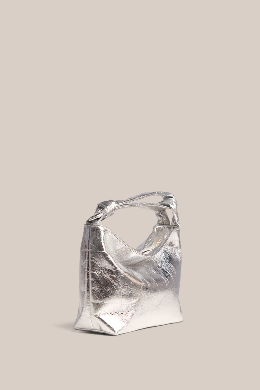 Jess Silver Leather Pouch