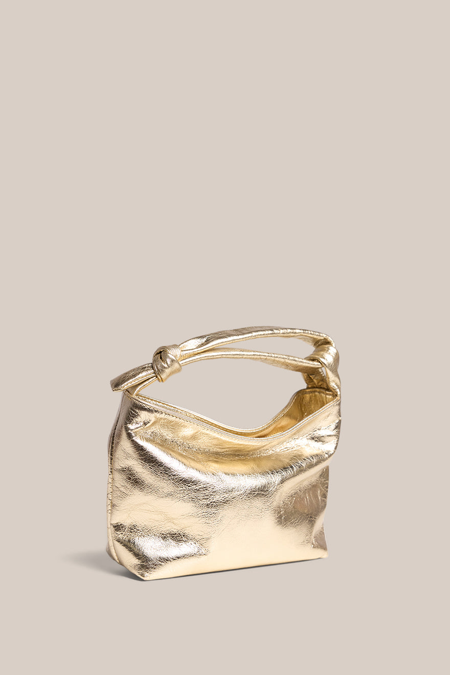 Jess Gold Leather Pouch