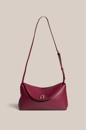 Sloane Bordeaux Leather Crossbody Clutch