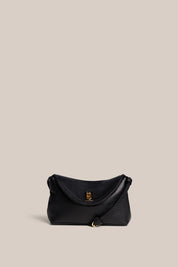 Sloane Mini Black Leather Crossbody Clutch