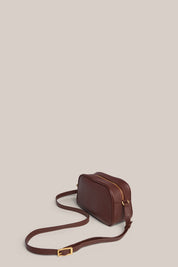 Vera Mahogany Camera Crossbody Bag
