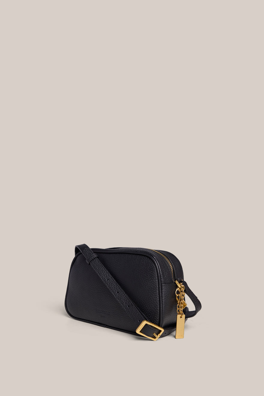 Vera Black Camera Crossbody Bag