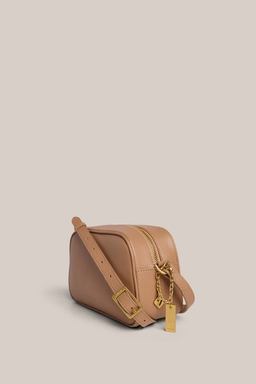 Vera Latte Camera Crossbody Bag