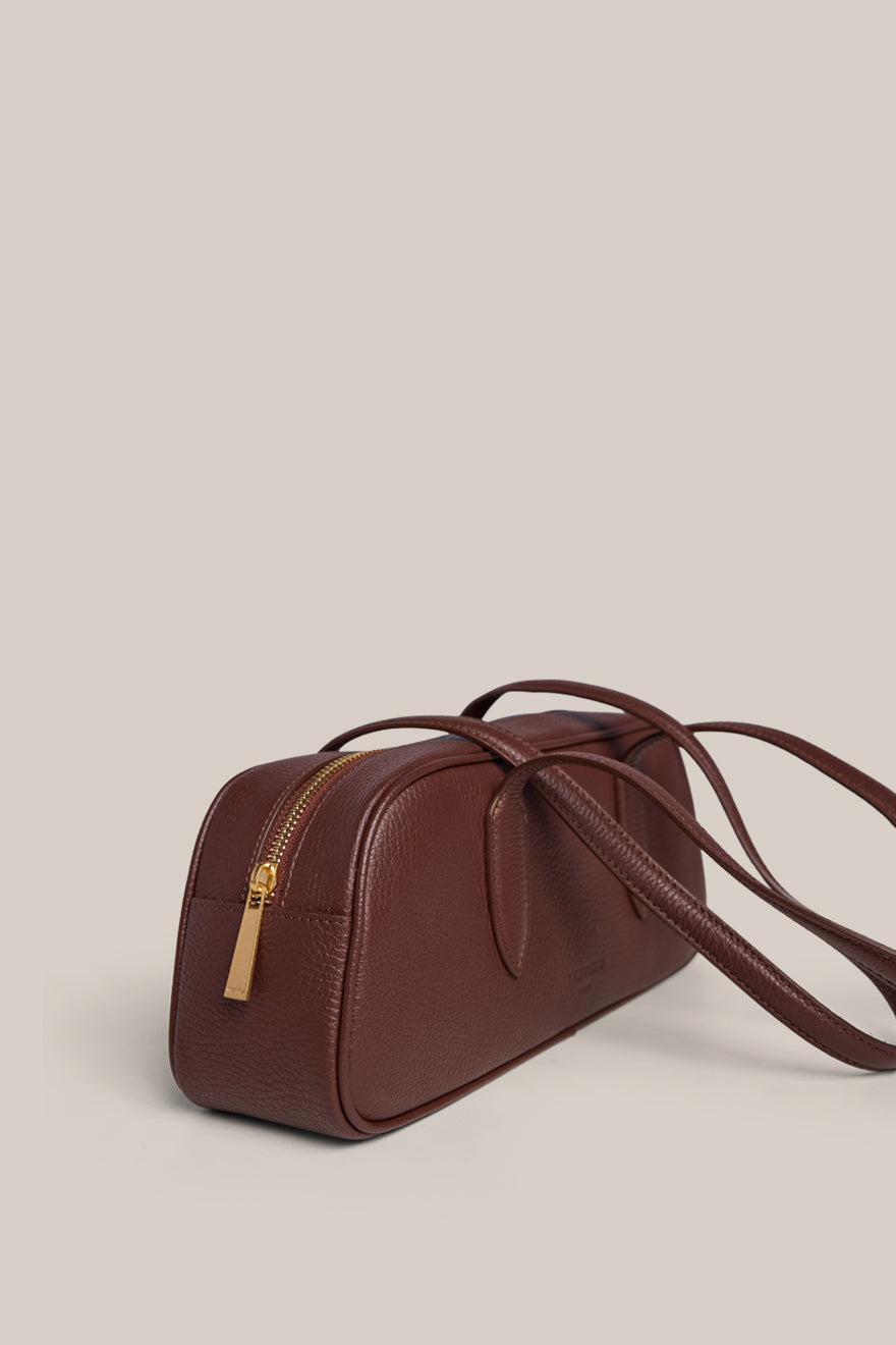 Vera Mahogany Baguette Bag
