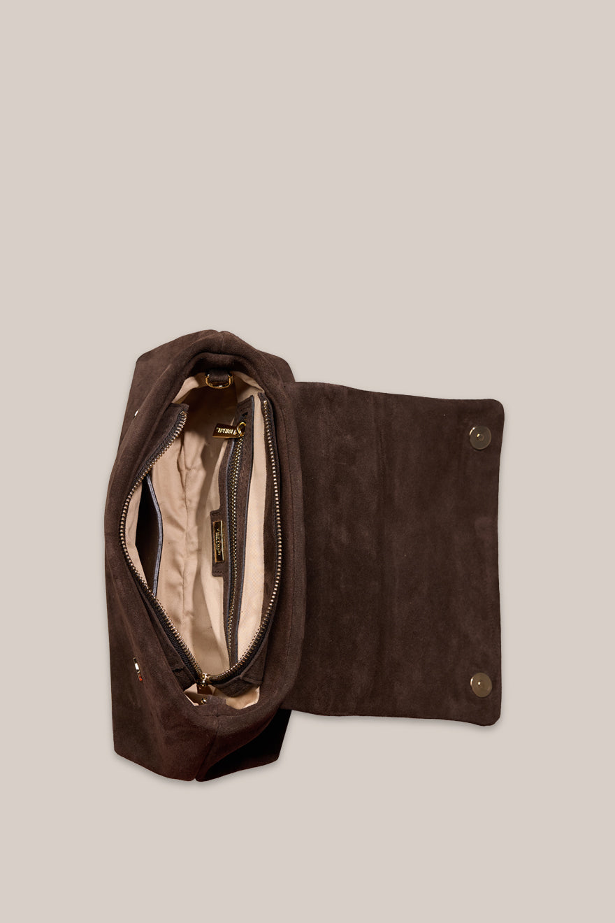 Celeste Dark Chocolate Clutch Crossbody Bag