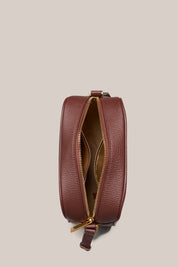 Vera Mahogany Camera Crossbody Bag