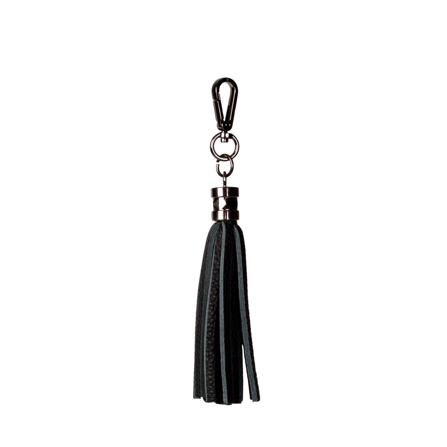 Tia Black Leather Tassel Keyring - VESTIRSI