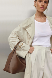 Harper Chocolate Leather Hobo