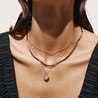 18K Gold Vermeil Textured Pendant Necklace - VESTIRSI